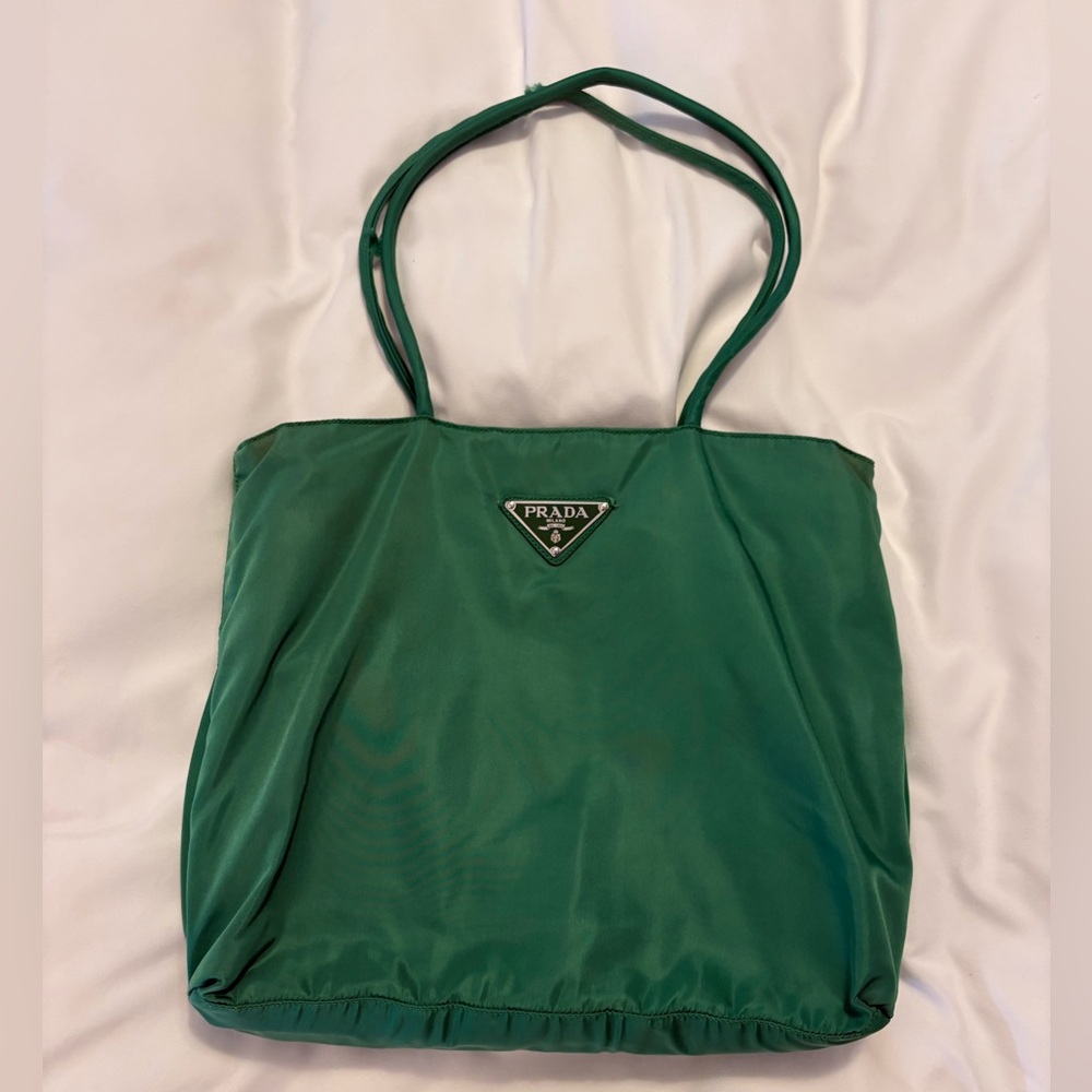 Green Nylon Medium Tote